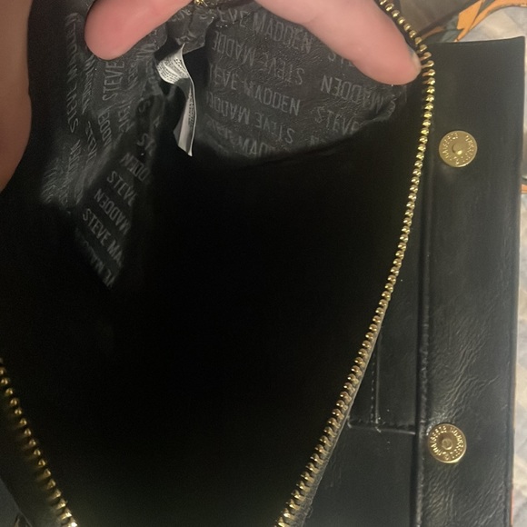 Steve Madden purse 9 inches wide, 8 inches deep opens up into three 60”strap - Picture 5 of 5
